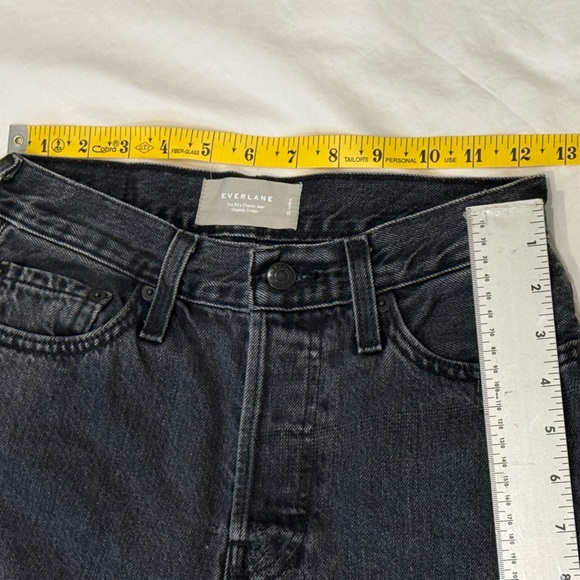 Everlane 90s Cheeky Jean Size 25 Ankle Black Organic Cotton Straight Leg Denim - Picture 10 of 16